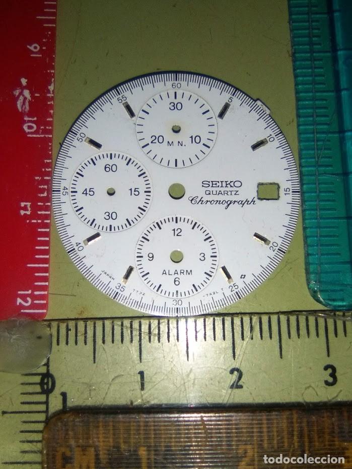 Recambios de relojes: SEIKO - ESFERA CRONO BLANCA. Lote 148774394