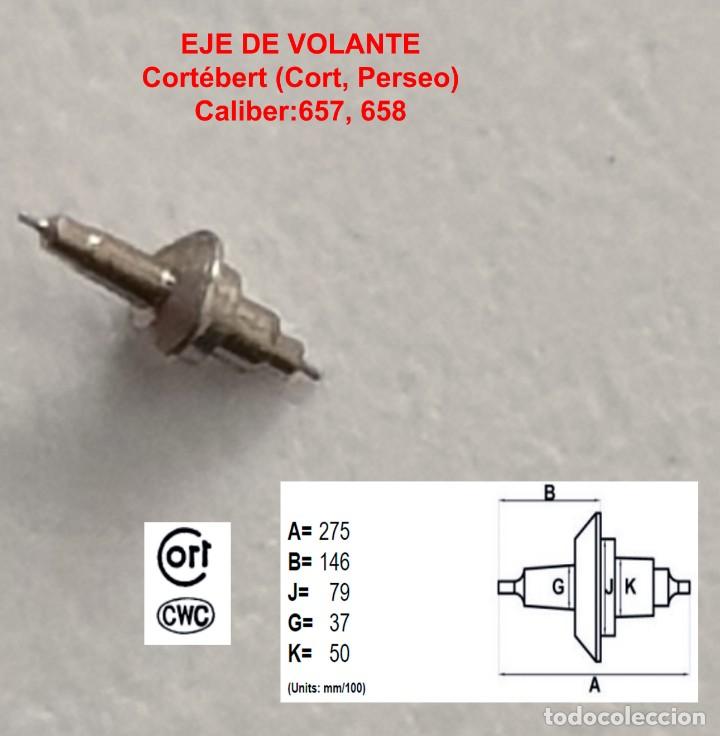 Ersatzteile f&uuml;r Uhren: EJE VOLANTE DE RELOJ CORTEBERT (CORT,PERSEO) - CALIBRE 657, 658 - BALANCE STAFFS - X