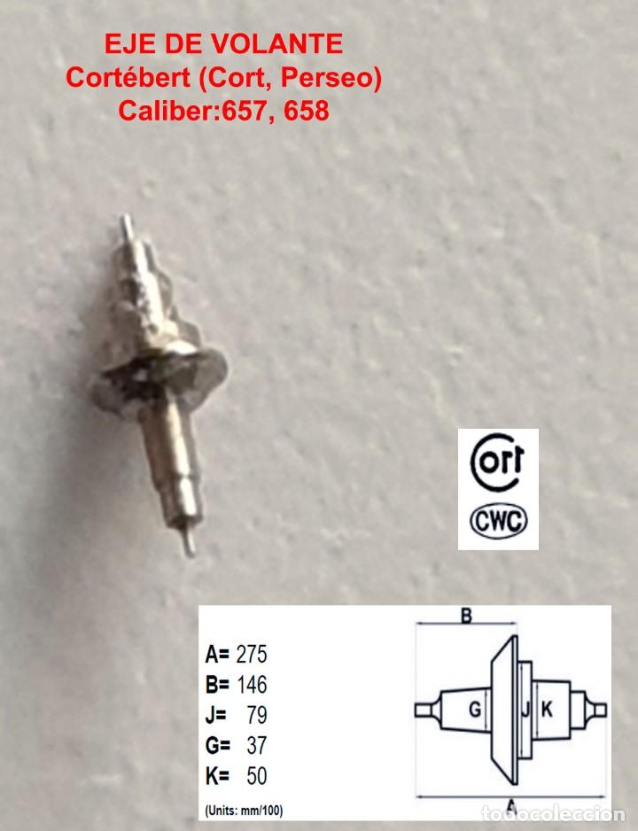 Ersatzteile f&uuml;r Uhren: EJE VOLANTE DE RELOJ CORTEBERT (CORT,PERSEO) - CAL. 657, 658