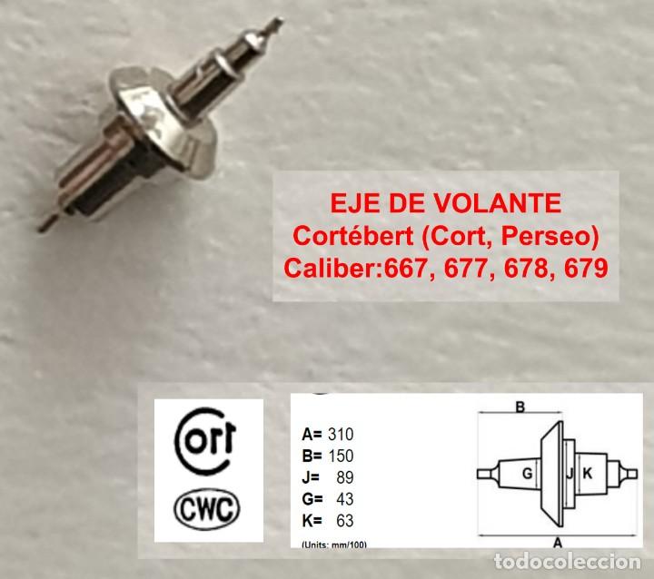 Ersatzteile f&uuml;r Uhren: EJE VOLANTE DE RELOJ CORTEBET - CALIBRE 667,677,678,679 - BALANCE STAFFS - X