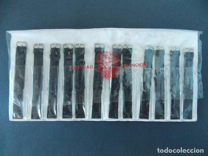 Recambios de relojes: ANTIGUO BLISTER ORIGINAL CON 12 CORREAS DE RELOJ, MARCA REARTE, MATERIAL SINTETICO ... L34