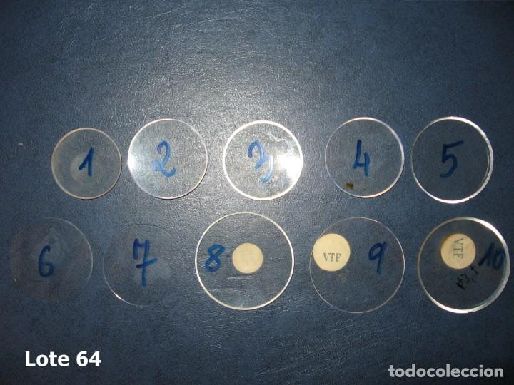 Pe&ccedil;as de reposi&ccedil;&atilde;o de rel&oacute;gios: Lote de antiguos cristales para relojes de pulsera o bolsillo.