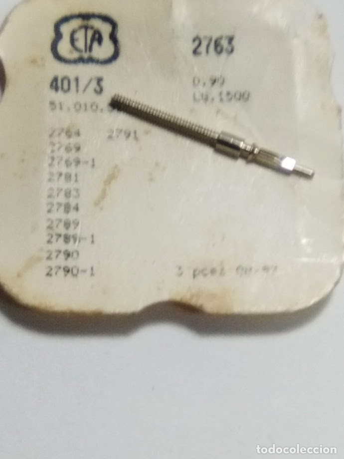 Pe&ccedil;as de reposi&ccedil;&atilde;o de rel&oacute;gios: Eta - 2763 - tija - (cd-2821)