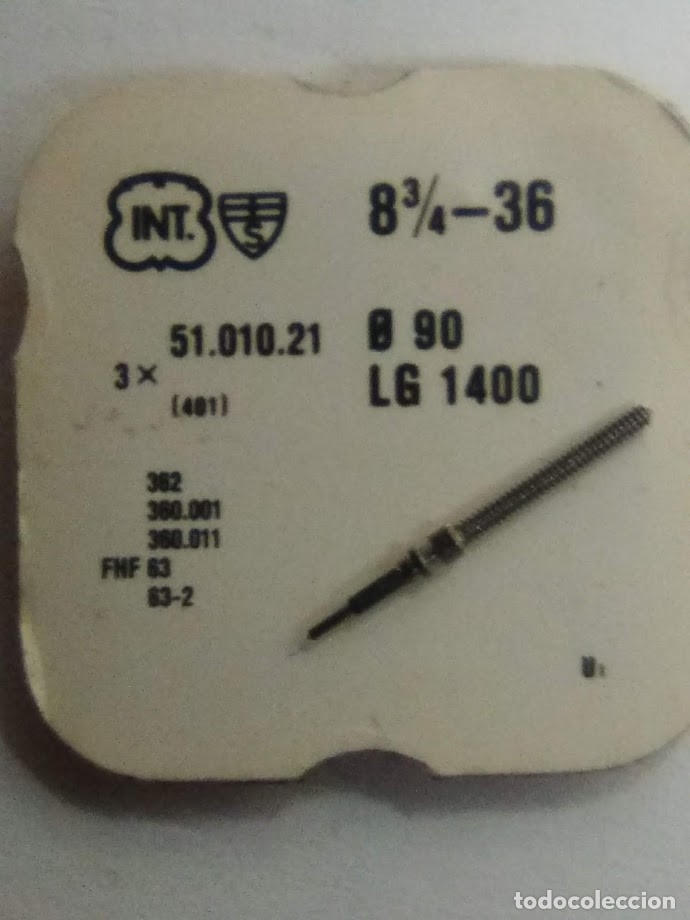 Recambios de relojes: INT - 36 - tija - (cd-2838)