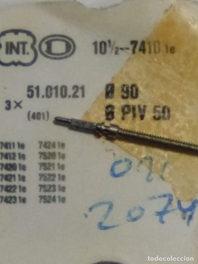 Recambios de relojes: INT - 7410 - tija - (cd-2839)
