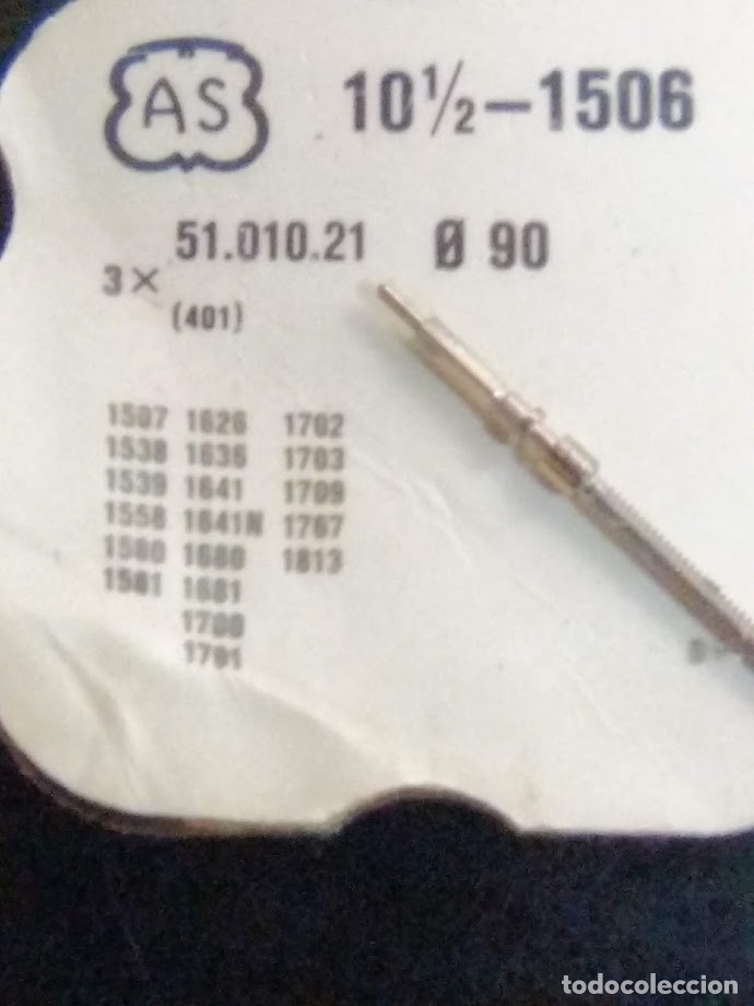 Pi&egrave;ces de rechange de montres et horloges: AS - 1506 - tija - (cd-2886)