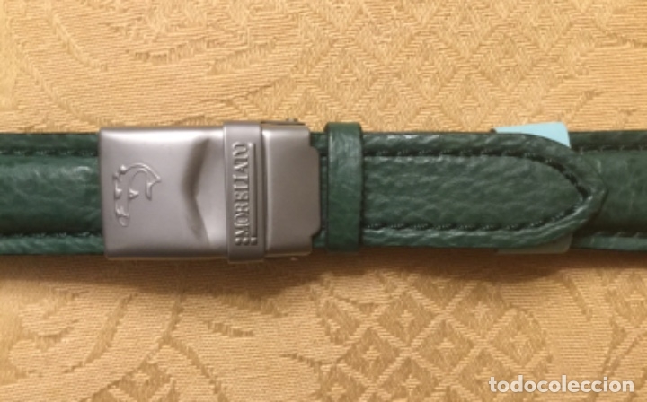 Ersatzteile f&uuml;r Uhren: MORELLATO, CORREA DE PIEL VERDE VINTAGE 20 MM