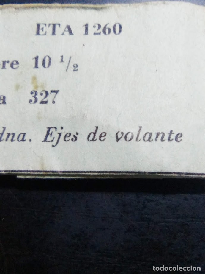 Recambios de relojes: Eta 1260 - 2 ejes de volante