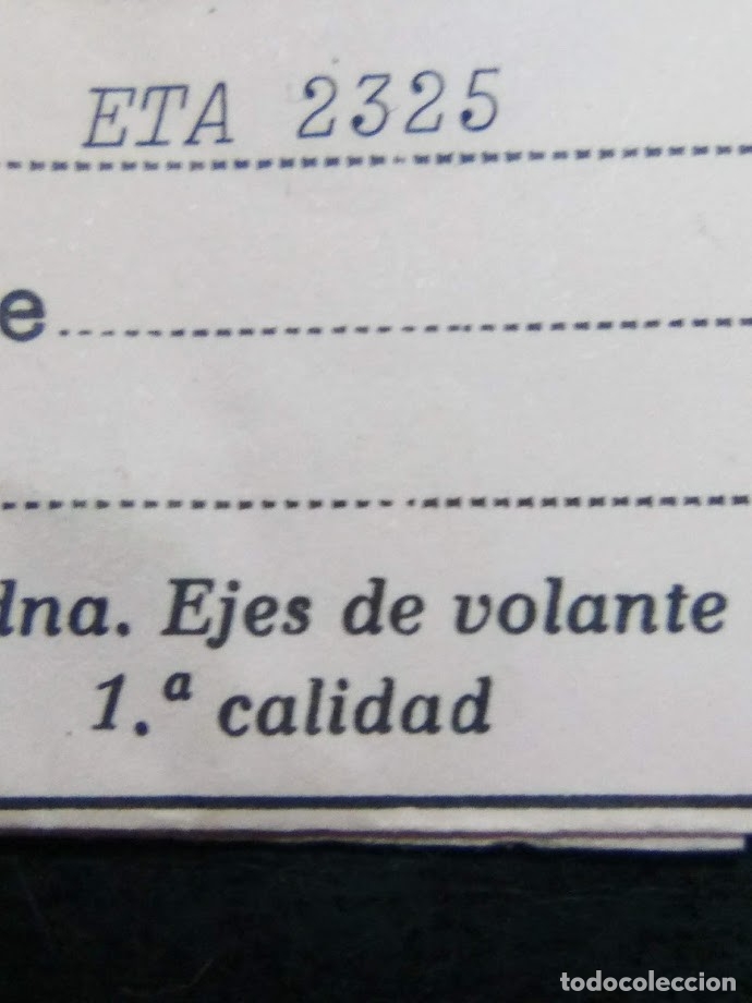 Recambios de relojes: Eta 2325 - 2 ejes volante