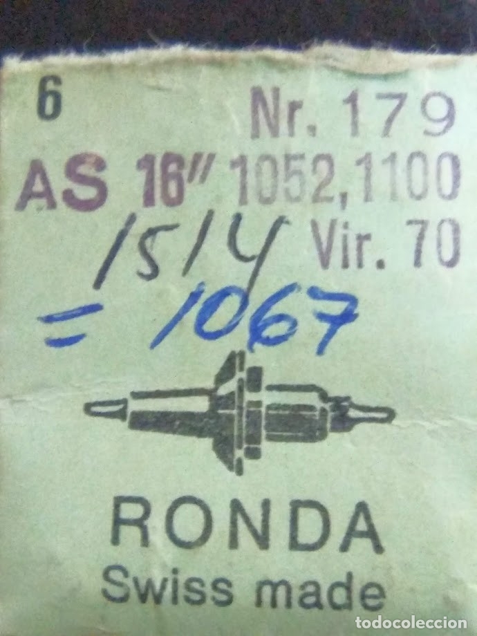 Pe&ccedil;as de reposi&ccedil;&atilde;o de rel&oacute;gios: AS 1052 - 2 ejes de volante