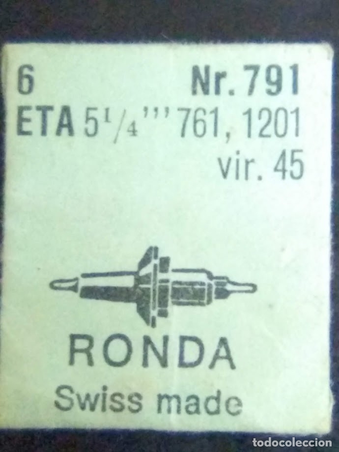 Pe&ccedil;as de reposi&ccedil;&atilde;o de rel&oacute;gios: Eta 761 - 1 eje de volante