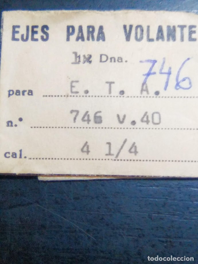 Pe&ccedil;as de reposi&ccedil;&atilde;o de rel&oacute;gios: Eta 746 - 2 ejes de volante
