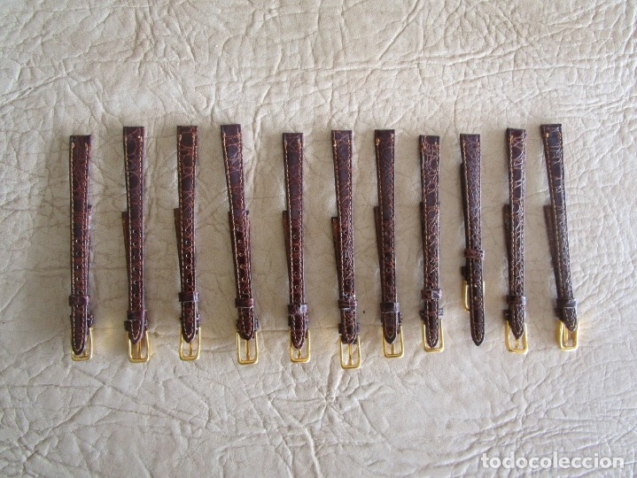 Recambios de relojes: lote de 10 pulseras reloj pulsera piel cuero lejitimo 10 mm correa