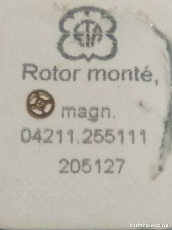 Pe&ccedil;as de reposi&ccedil;&atilde;o de rel&oacute;gios: Eta - rda. Foto - (cd-3481)