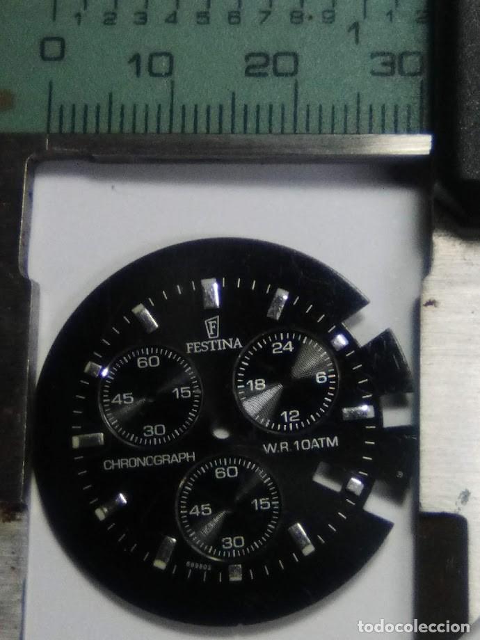 Spare Parts for Watches: Esfera Festina para crono, con sus 2 patas - (cd-RI7K)