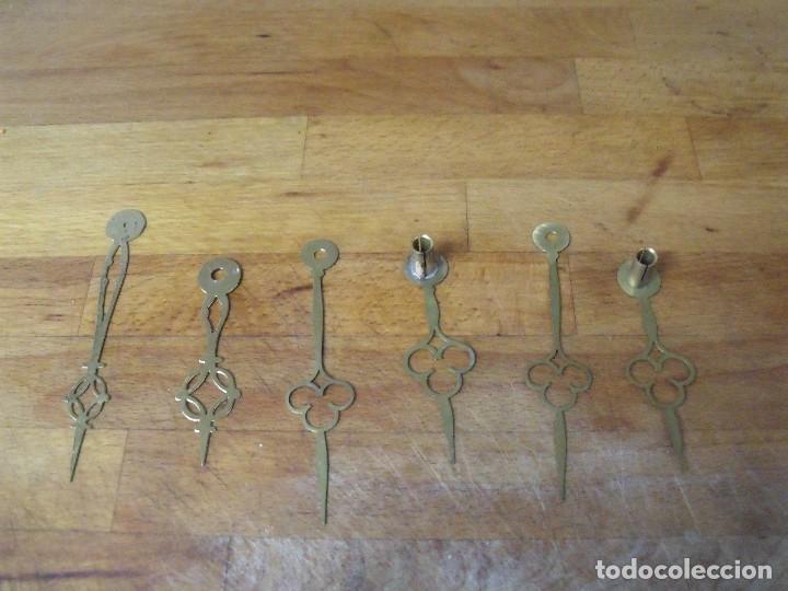 Ersatzteile f&uuml;r Uhren: 3 pares de agujas para reloj de pesas- a&ntilde;o 1880-lote 243