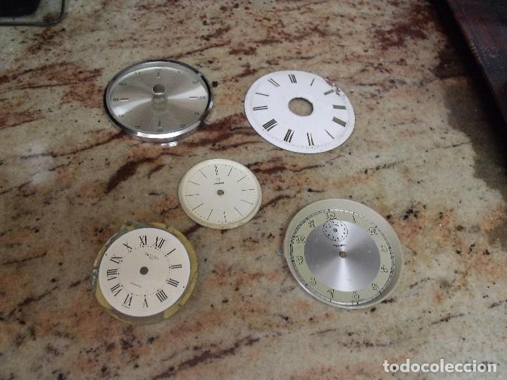 Pe&ccedil;as de reposi&ccedil;&atilde;o de rel&oacute;gios: 5 ESFERAS ANTIGUAS DESPERTADOR- una con cristal abombado-A&Ntilde;O 1920-LOTE 200
