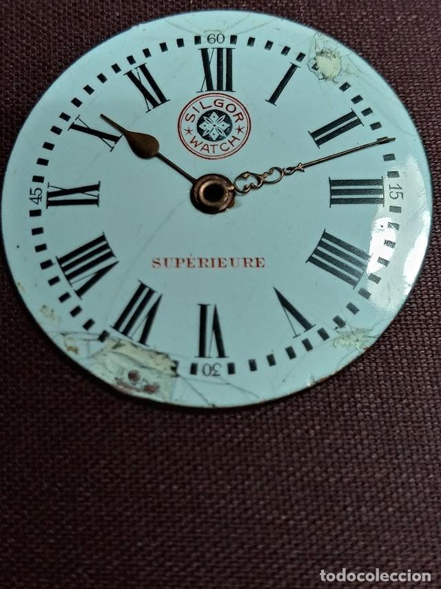 Pe&ccedil;as de reposi&ccedil;&atilde;o de rel&oacute;gios: Esfera porcelana + agujas original Roscopf (faltan patas esf.) 2 Fotos - (cd-BV906TX)