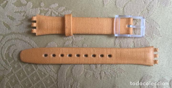 Ersatzteile f&uuml;r Uhren: SWATCH CORREA VINTAGE TELA NARANJA 14 mm