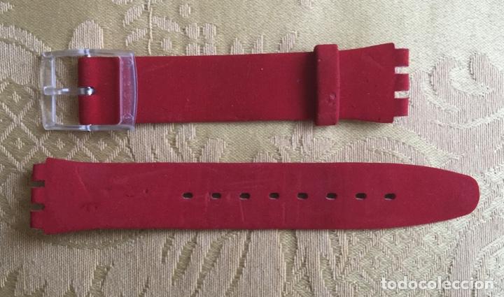 Ersatzteile f&uuml;r Uhren: SWATCH CORREA VINTAGE ROJA 18 MM
