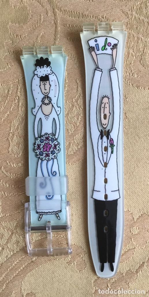 Recambios de relojes: SWATCH CORREA VINTAGE NOVIOS, IDO 18 MM