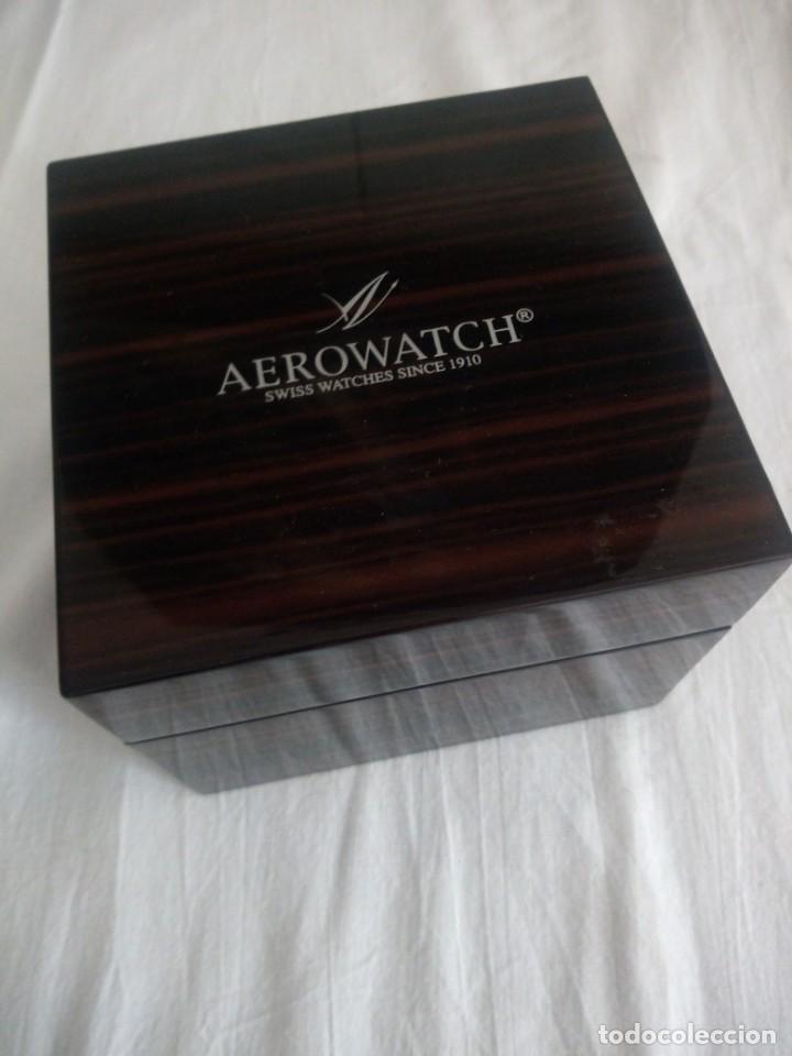 Recambios de relojes: estuche de madera vac&iacute;o de reloj Aerowatch - Foto 1