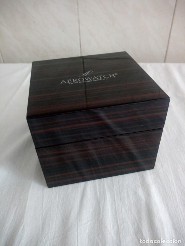 Recambios de relojes: estuche de madera vac&iacute;o de reloj Aerowatch - Foto 2
