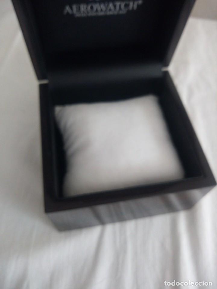Recambios de relojes: estuche de madera vac&iacute;o de reloj Aerowatch - Foto 4