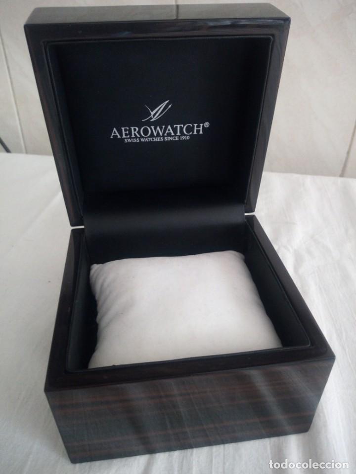 Recambios de relojes: estuche de madera vac&iacute;o de reloj Aerowatch - Foto 5