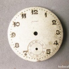 Recambios de relojes: ANTIGUA ESFERA METÁLICA DE RELOJ ROBY DE BOLSILLO. 3,6 CMS DE DIAMETRO