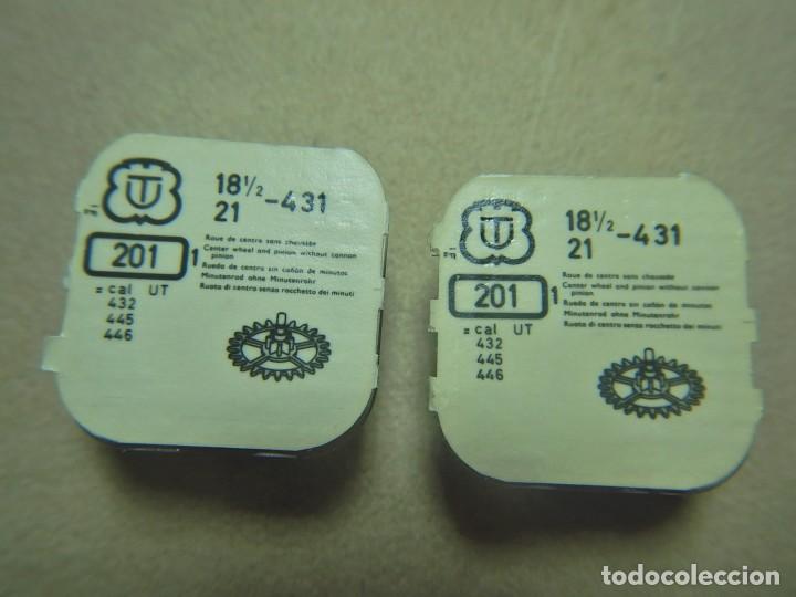 Recambios de relojes: 2 ruedas de centro sin calibre de minuto - Foto 2