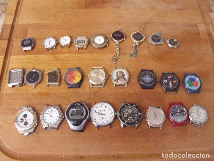 Recambios de relojes: GRAN LOTE DE 28 MAQUINARIAS RELOJES DE CUARZO- LOTE 372