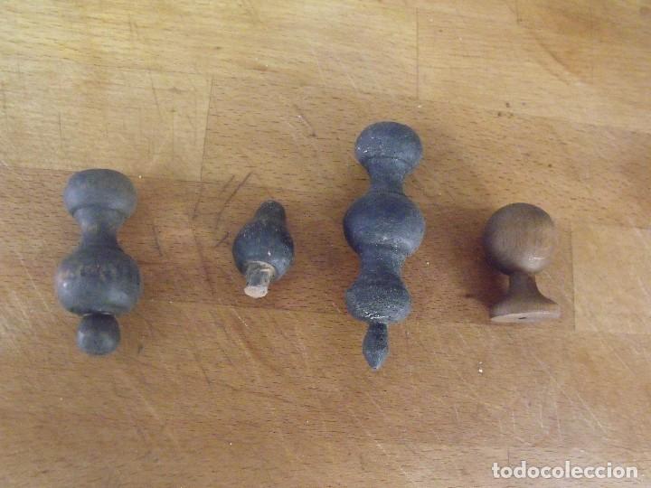 Recambios de relojes: 4 adornos en madera para mueble reloj alfonsino- lote 19