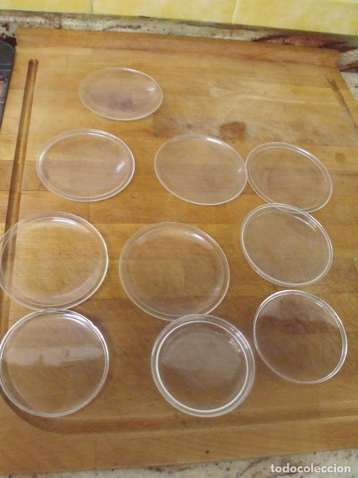Ersatzteile f&uuml;r Uhren: 10 cristales abombados de plexiglas-lote 398-2