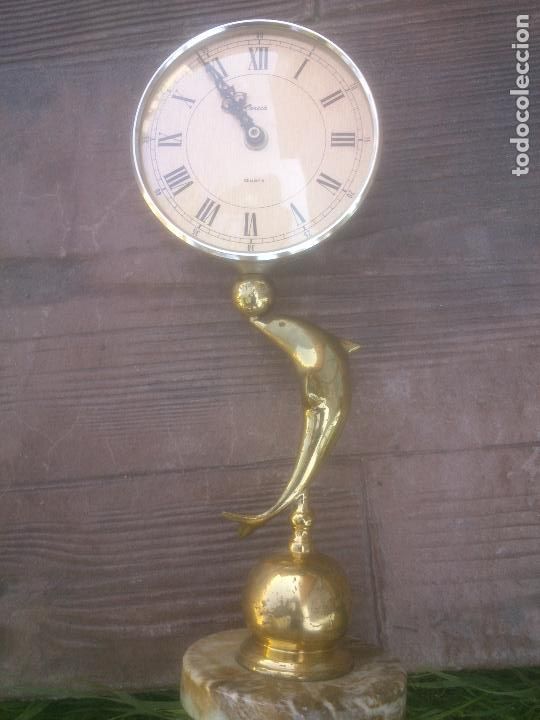 Ersatzteile f&uuml;r Uhren: FIGURA DELFIN BASE MARMOL RELOJ CORECA QUARZ