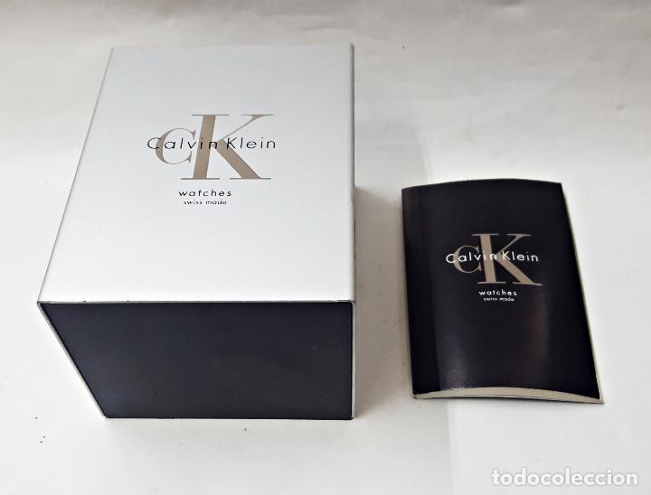 Recambios de relojes: Caja para reloj Calvin Klein, pl&aacute;stico/metal. Con libro garantia.
