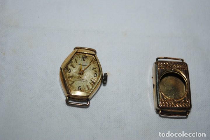 Spare Parts for Watches: LOTE DE RELOJ Y CAJA DE RELOJ , ANTIGUAS .