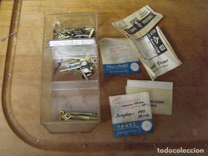 Ersatzteile f&uuml;r Uhren: LOTE FORNITURA PARA REPARACION TODA CLASE DE RELOJES- LOTE 412-AGUJAS DESPERTADOR Y OTRAS