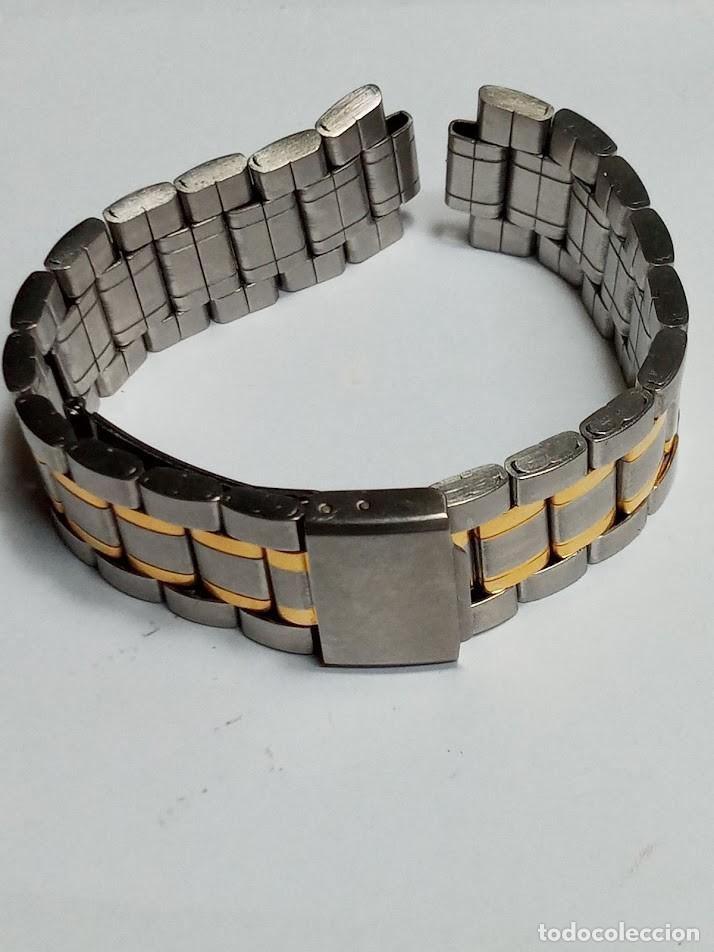 Ricambi di orologi: Armis acero inox. bicolor - largo 17 cm. - - ancho 3 cm. 2 fotos (cd-GNAH)