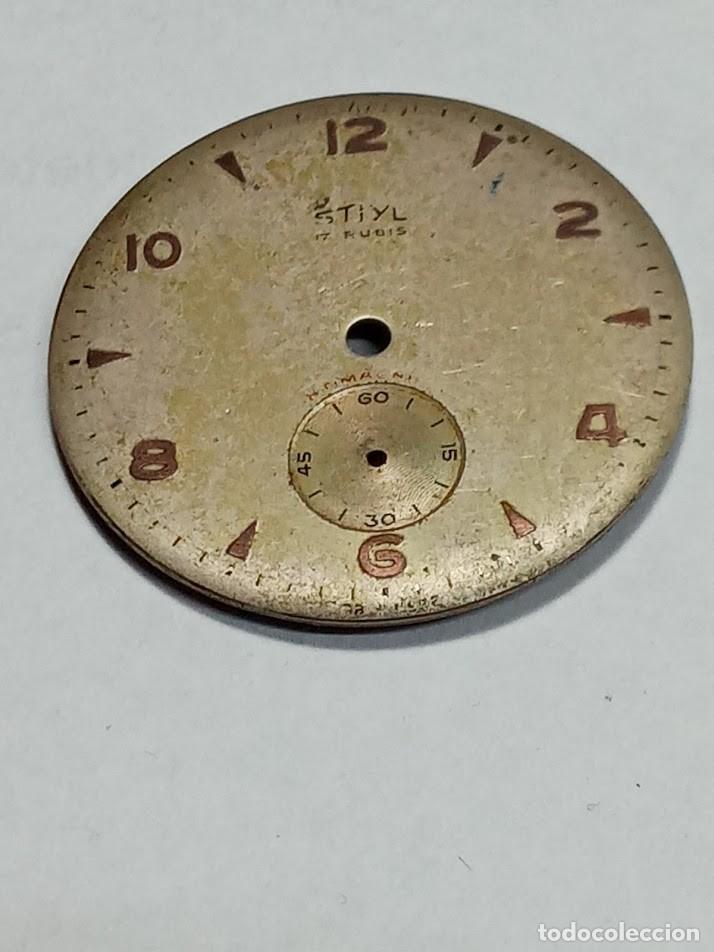 Ricambi di orologi: Esfera cl&aacute;sica vintage - 3 fotos y medidas - (cd-6852)
