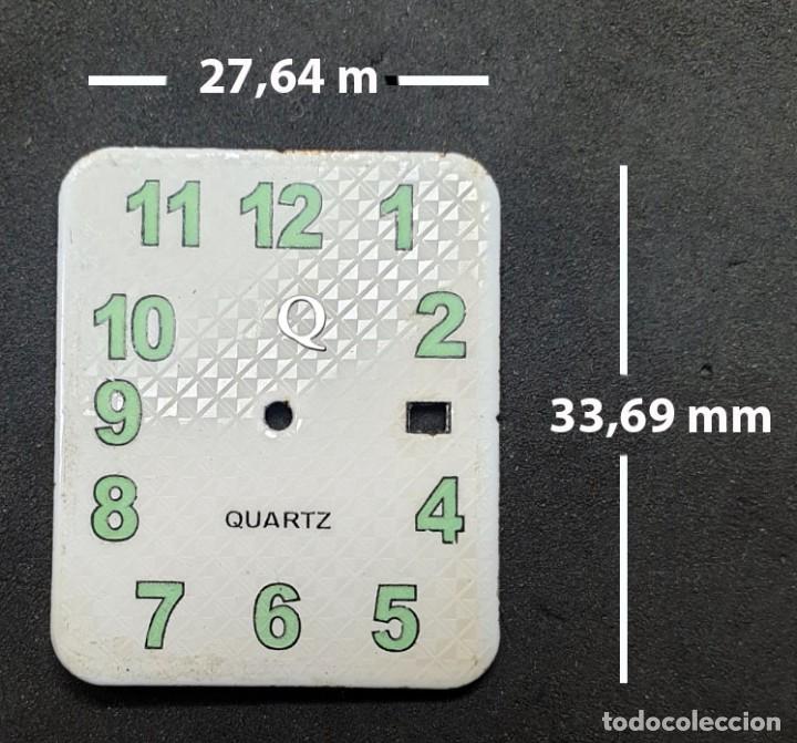 Recambios de relojes: DIAL RECTANGULAR DE RELOJ - VER LAS MEDIDAS EN LA FOTOS