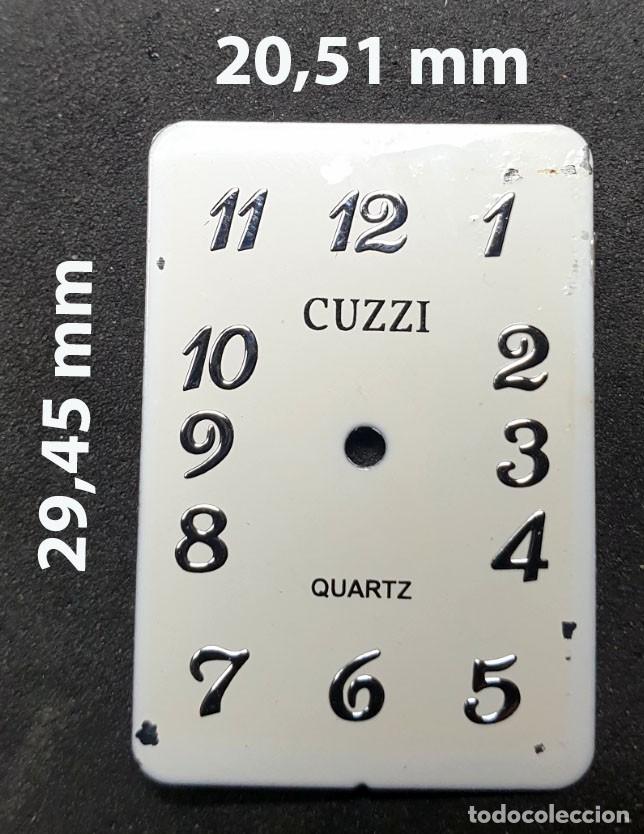 Recambios de relojes: DIAL RECTANGULAR DE RELOJ CUZZI - VER LAS MEDIDAS EN LA FOTOS