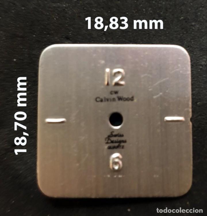 Recambios de relojes: DIAL RECTANGULAR DE RELOJ CALVIS WOOD - VER LAS MEDIDAS EN LA FOTOS