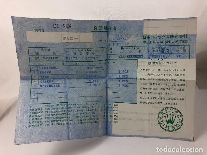 Recambios de relojes: ROLEX 62523D Certificate Garantie Warranty year 1995 &rdquo;