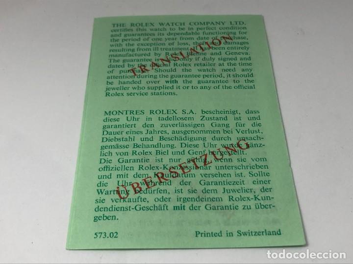 Recambios de relojes: Rolex Rare Vintage Translation 1979 ref. 573.02