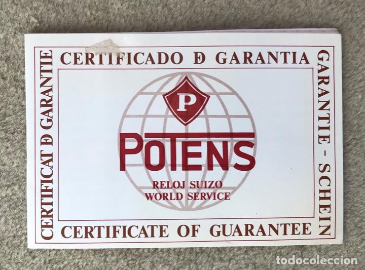 Recambios de relojes: Certificado de Garant&iacute;a de reloj Potens - A&ntilde;o 1975 (Relojer&iacute;a - Joyer&iacute;a)