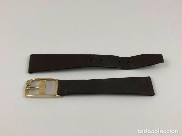 Pe&ccedil;as de reposi&ccedil;&atilde;o de rel&oacute;gios: Correa del reloj omega 13.4 mm , antigua piel swiss made &rdquo;