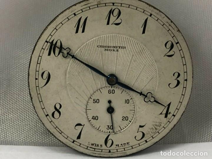 Recambios de relojes: MOVEMENT MONA DE BOLSILLO CHRONOMETRE ( No funciona ) &rdquo; - Foto 3