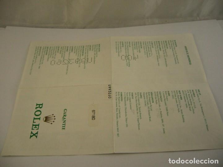 Recambios de relojes: DOCUMENTO DE RELOJ ROLEX 67180 &rdquo;&rdquo; - Foto 3
