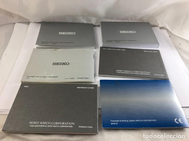 Recambios de relojes: Lote de 6 Documentaci&oacute;n Reloj SEIKO - Foto 2